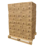 Palete de briquetes, 110 caixas